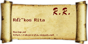 Rákos Rita névjegykártya