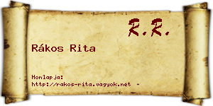 Rákos Rita névjegykártya
